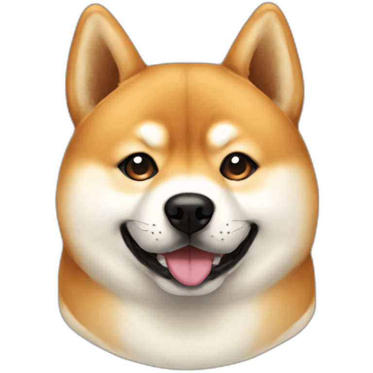 fat Shiba dogs wearing ear maf emoji