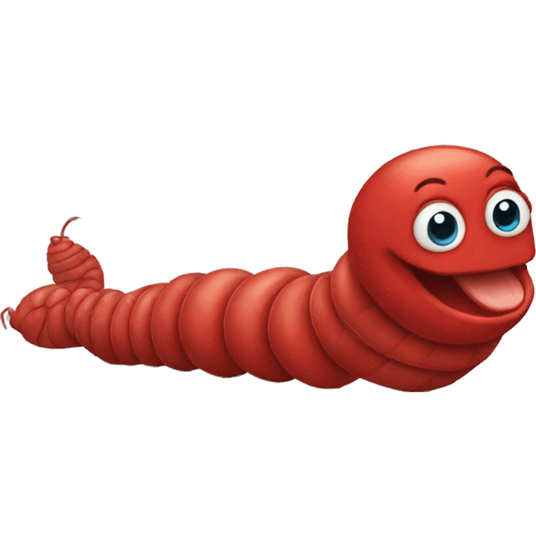 red worm emoji