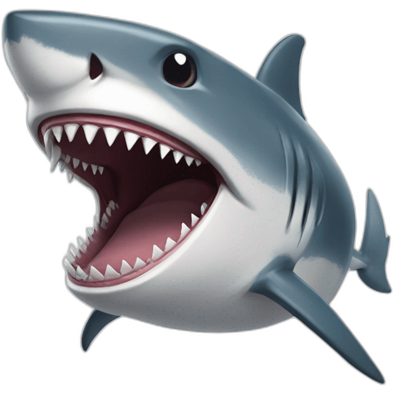 Hybrid shark human shark shark grinning emoji