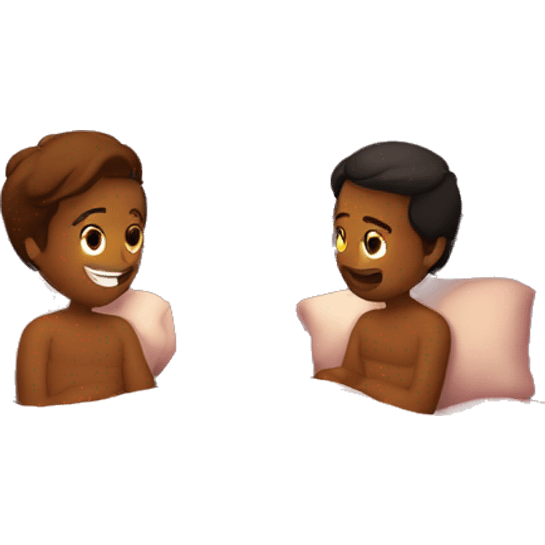 Amoureux dans lit emoji