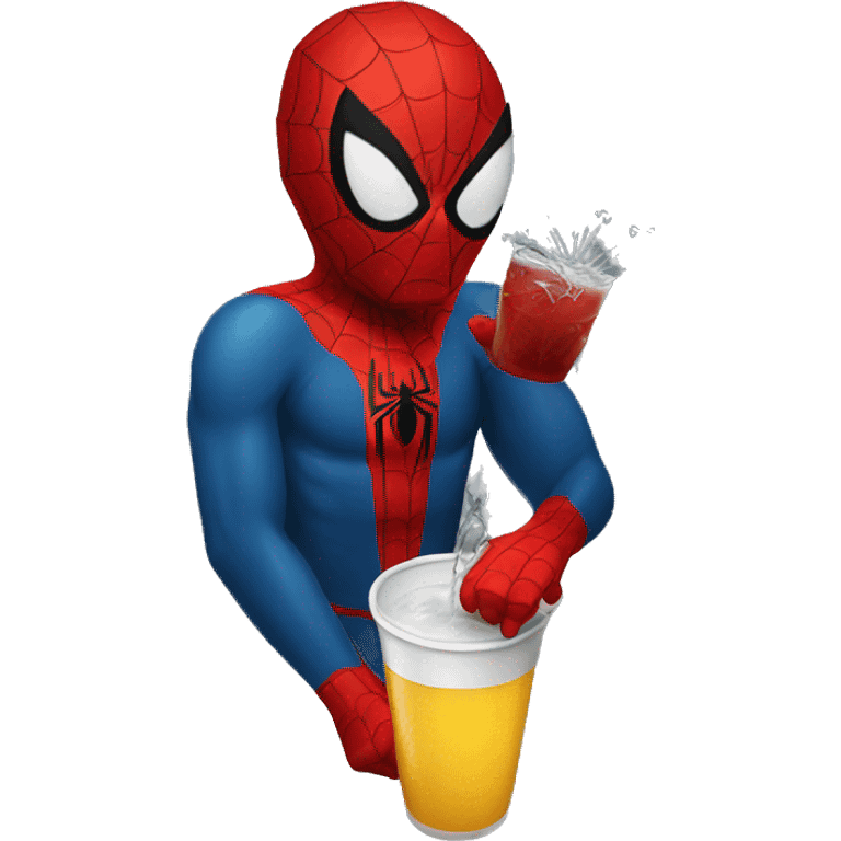 spideman drinking emoji