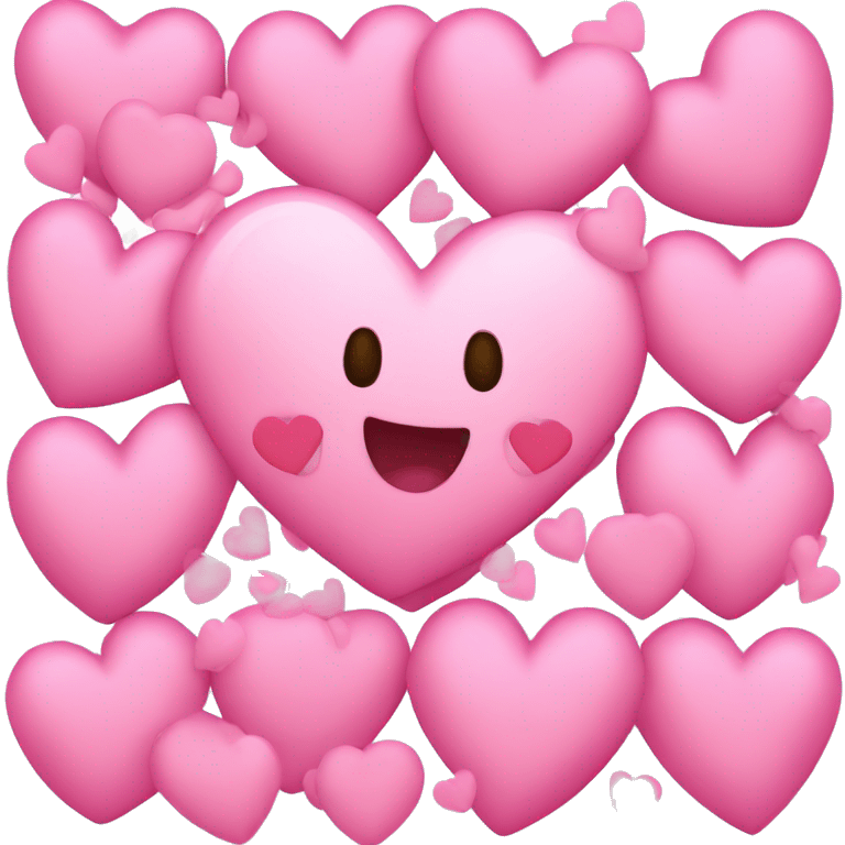 cute pink hearts emoji