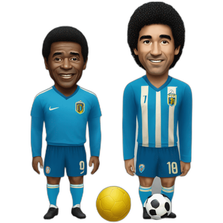 pelé and maradona emoji