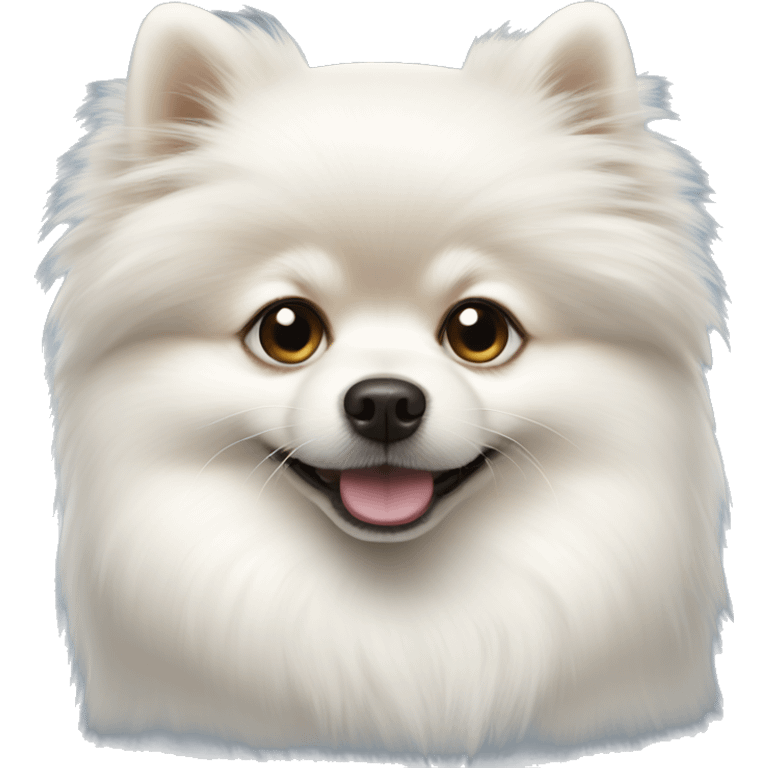 white pomeranian  emoji