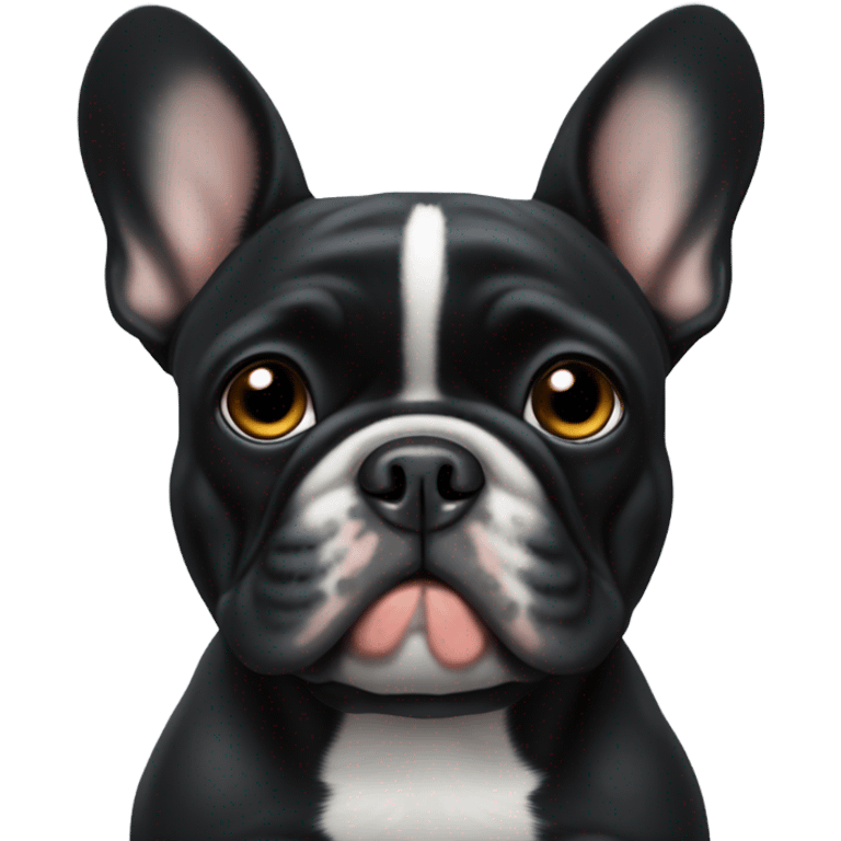 black French bulldog sitting emoji