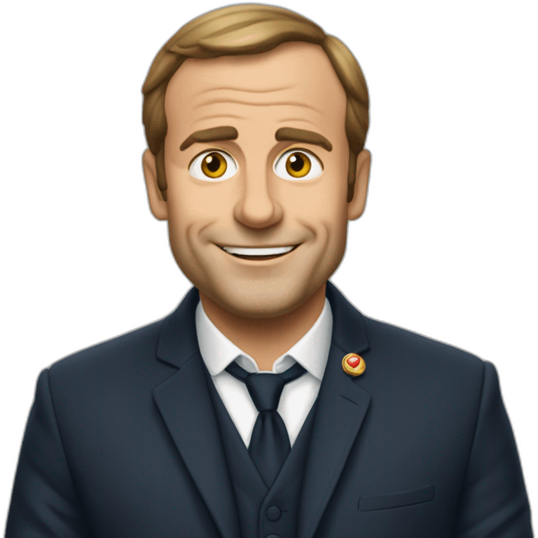 Macron buvant une bière  emoji