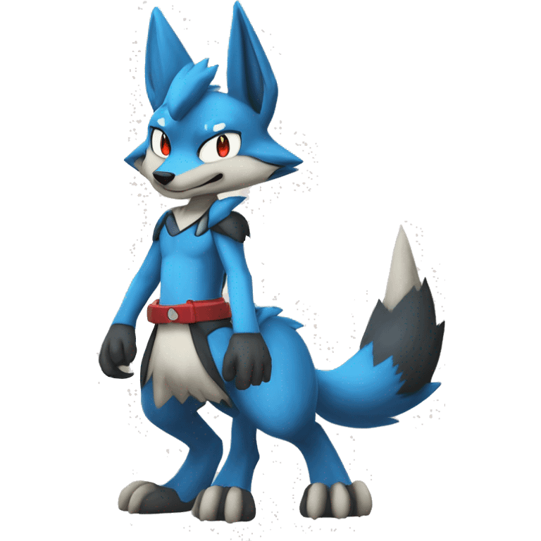 Lucario-Lombax-Sergal full body emoji