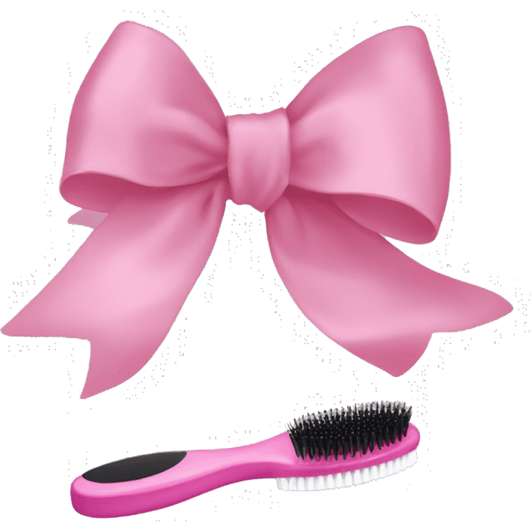 Pink bow Sienna hair brush  emoji