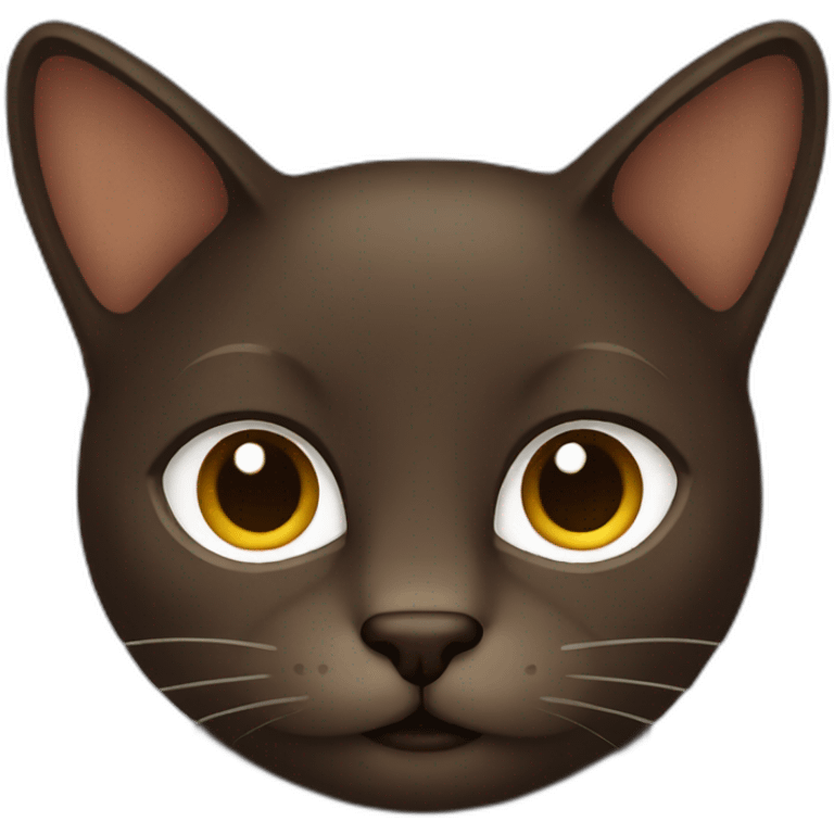 dark brown cat emoji