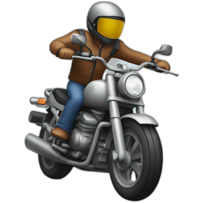 motorbike wheeling emoji