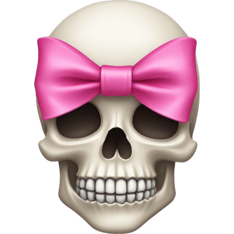 Skull with a pink bow emoji