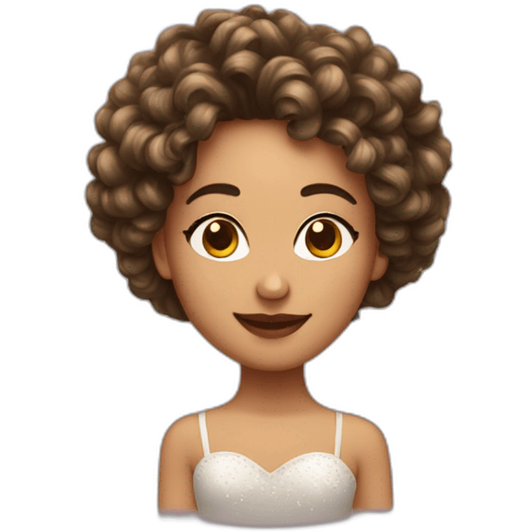 Une danseuse classique au cheveux bouclés  emoji