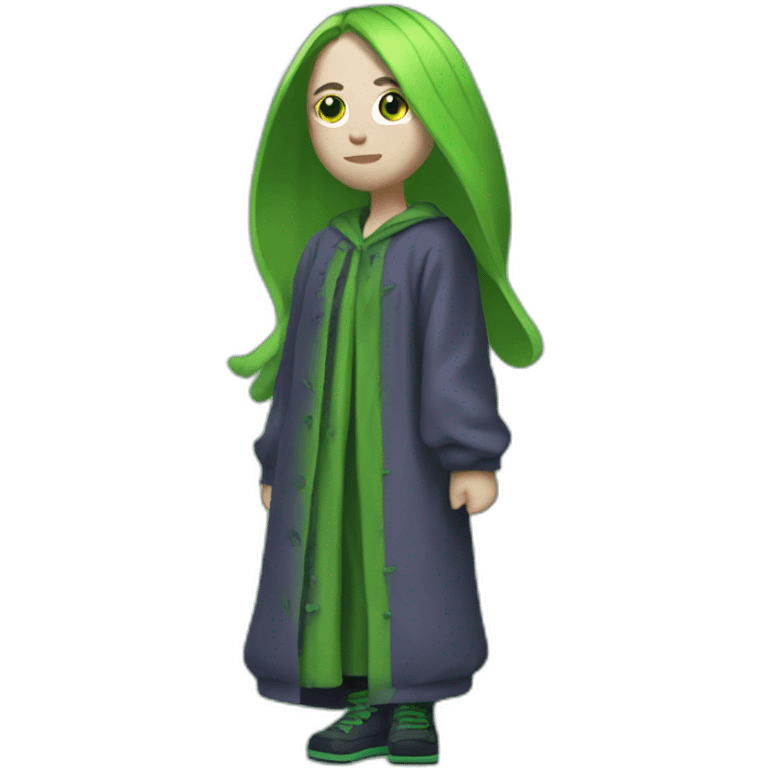 Billie Eilish robe verte emoji