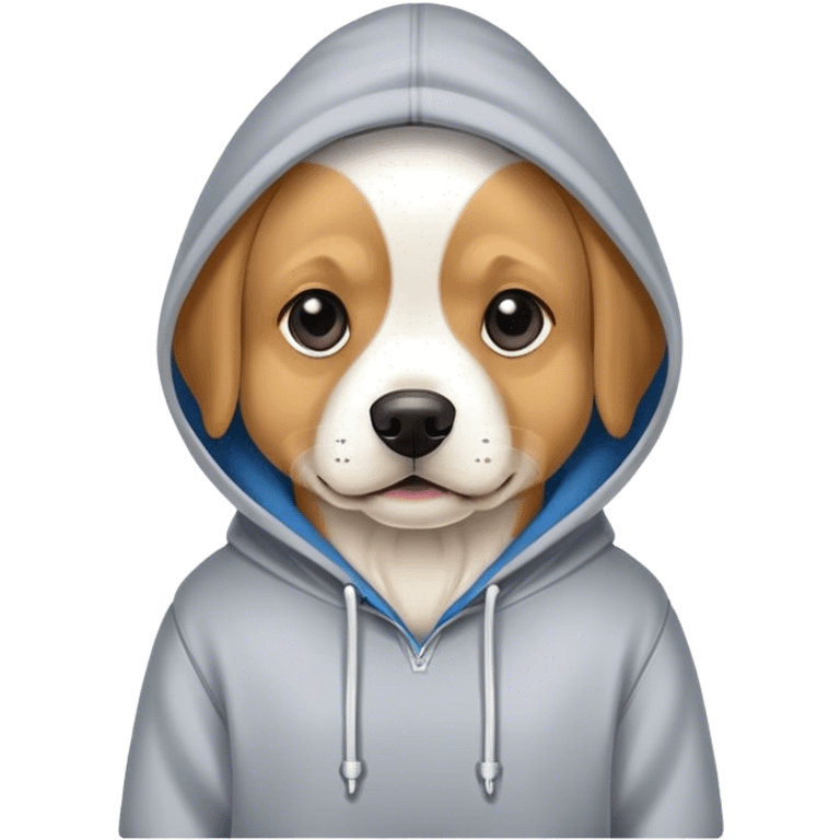 Dog wearing hoodie  emoji