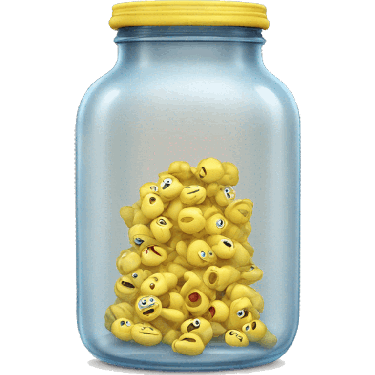 Glass movie jar, empty emoji