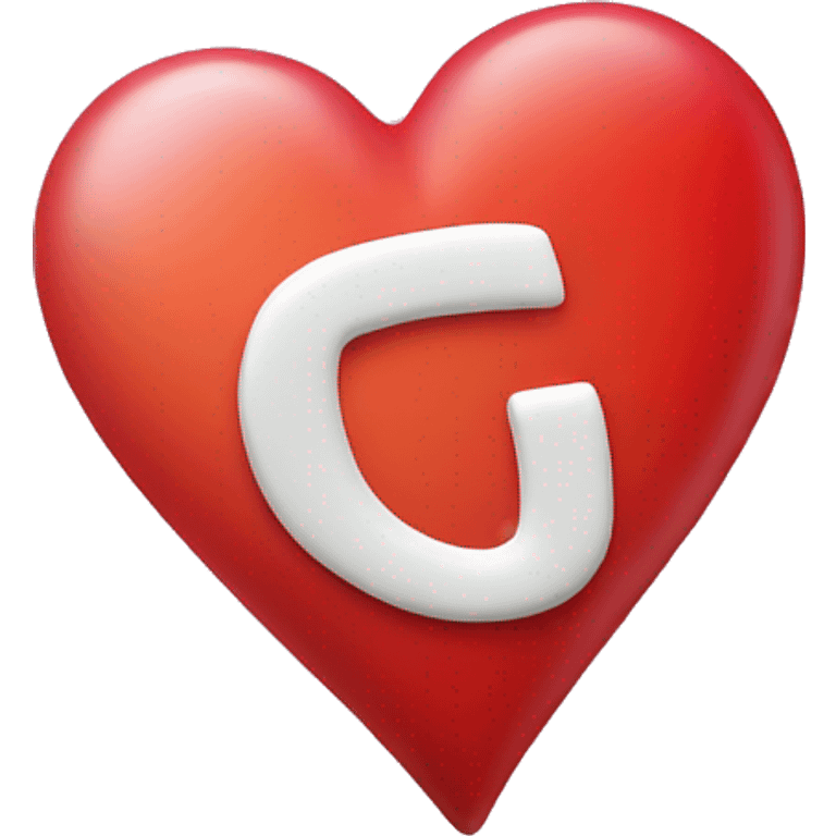 Love heart with the letter J inside  emoji