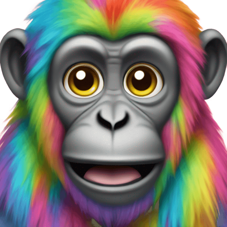 Rainbow monkey emoji