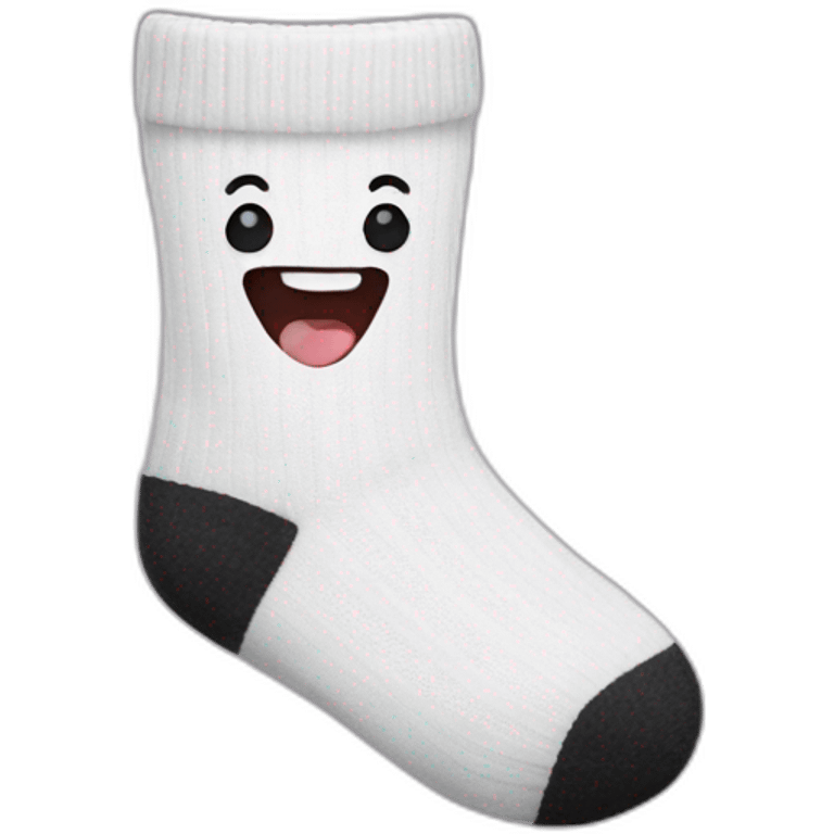 Sock with a happy face emoji