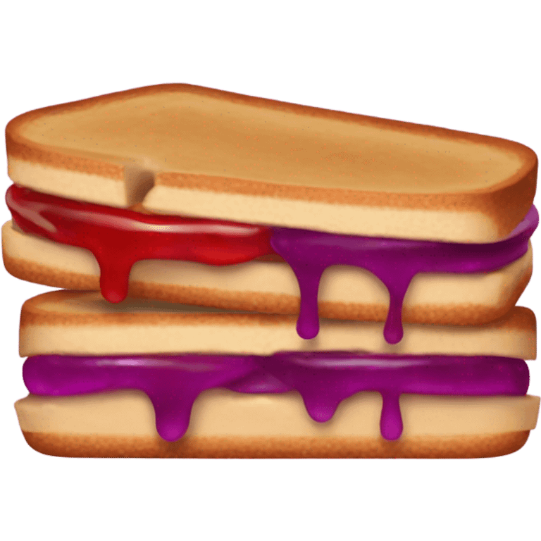 Peanut butter and jelly sandwich emoji