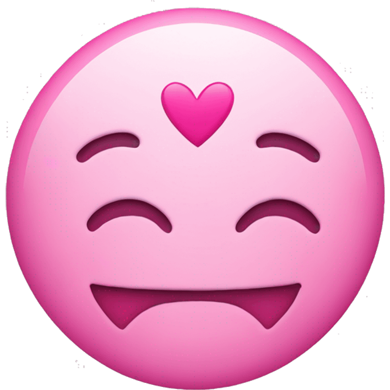 Smiley face with pink hearts emoji