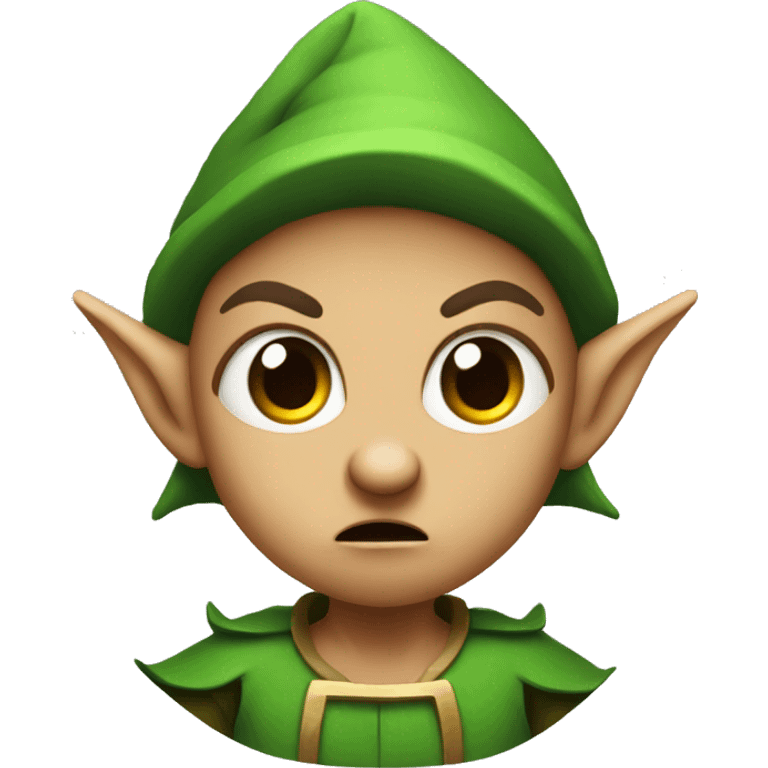 Angry little elf emoji