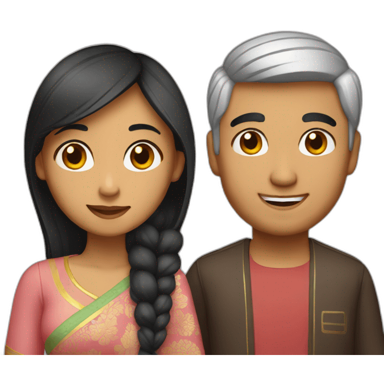 chinese-indian couple emoji