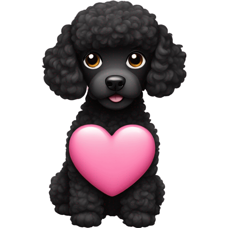 Black poodle Heart emoji