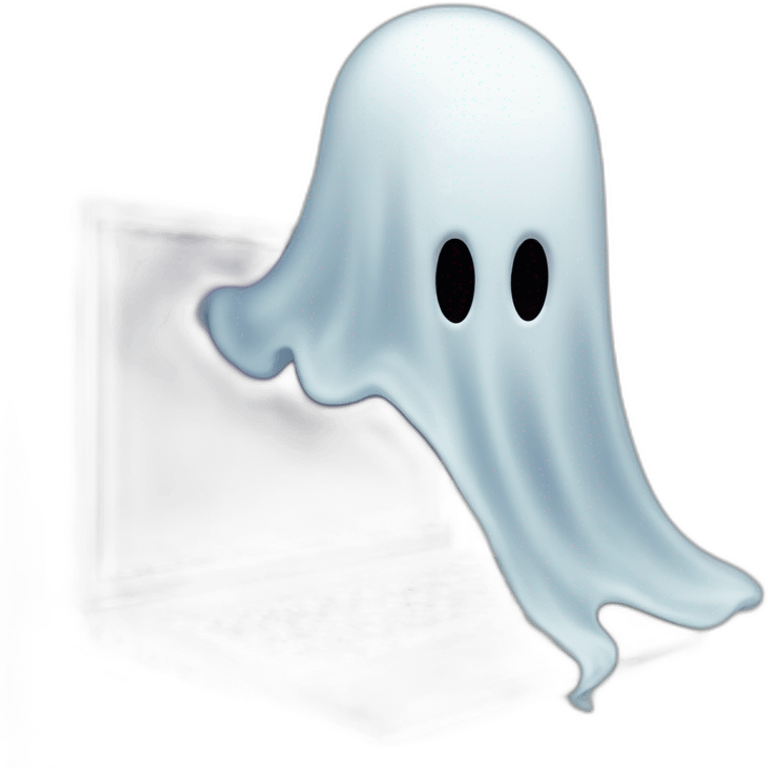 Ghost who trade stocks on a computer  emoji