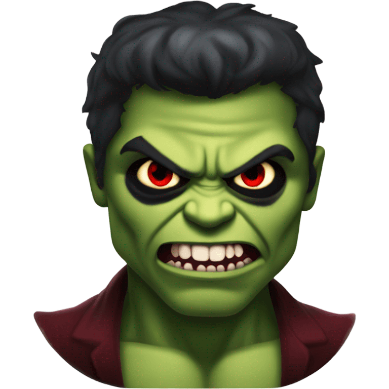 Hulk vampires one eye is no! Face is black and smile red eye Vampires emoji