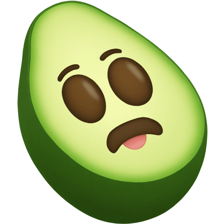 Generate a sleeping avocado emoji with a nightcap, symbolizing good sleep for proper nutrition. emoji