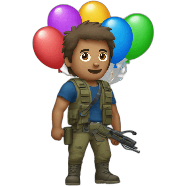 Rambo with baloons emoji