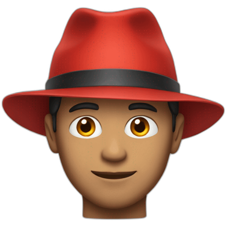 A man with a red hat emoji