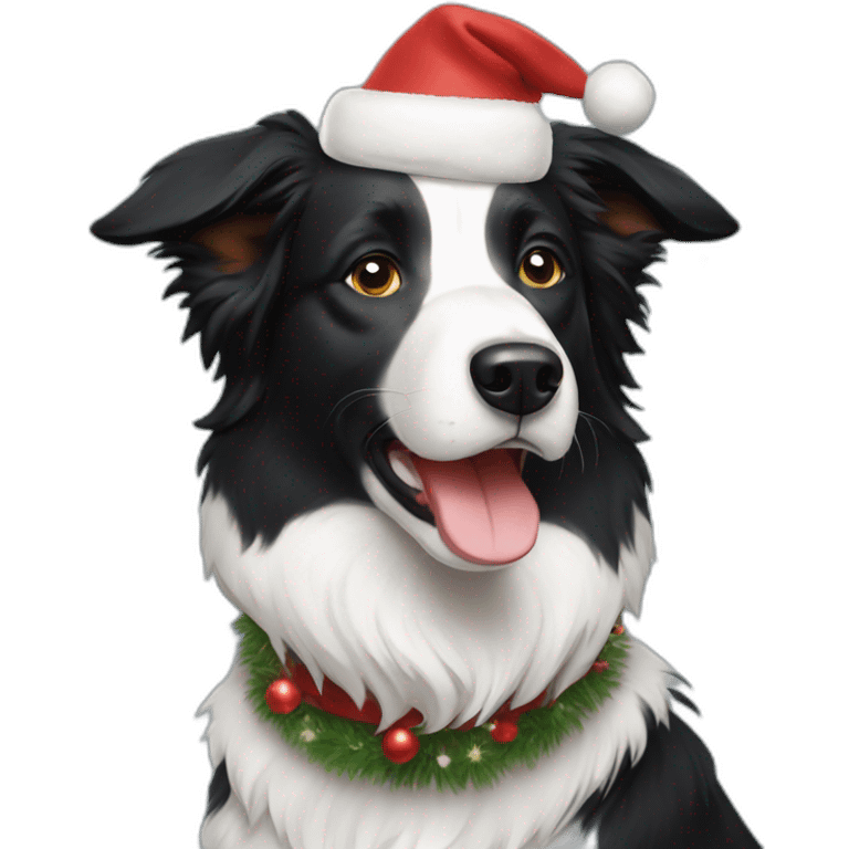 border collie christmas emoji