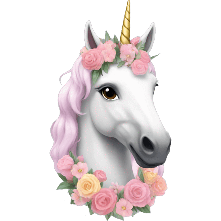 unicorn with flower crown emoji