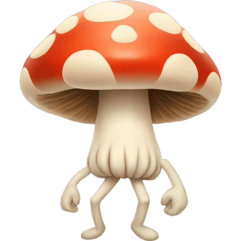 Mushroom with legs, arms emoji