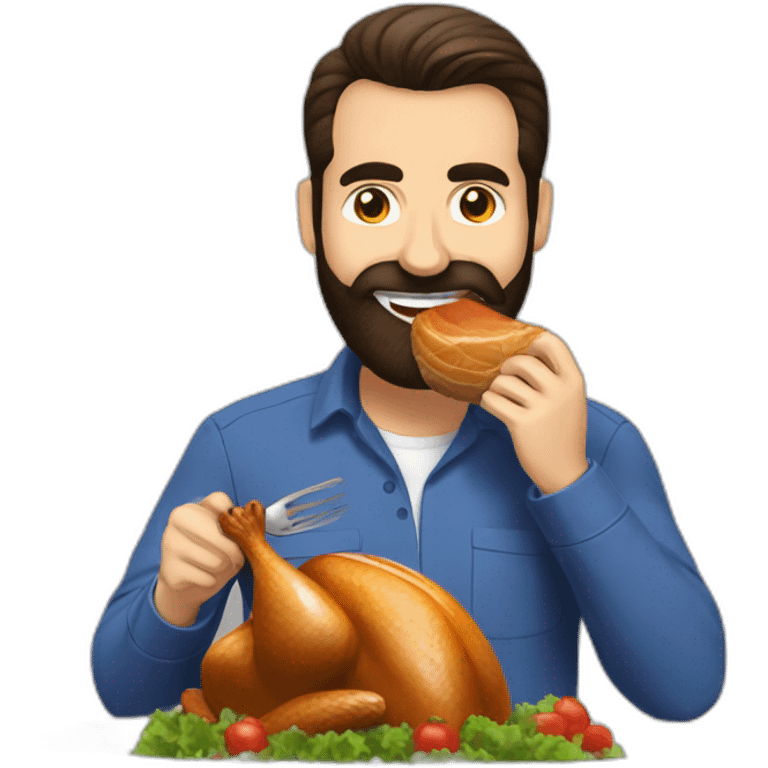 Billy mays eating a turkey emoji