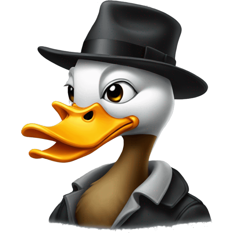 a mobster duck emoji