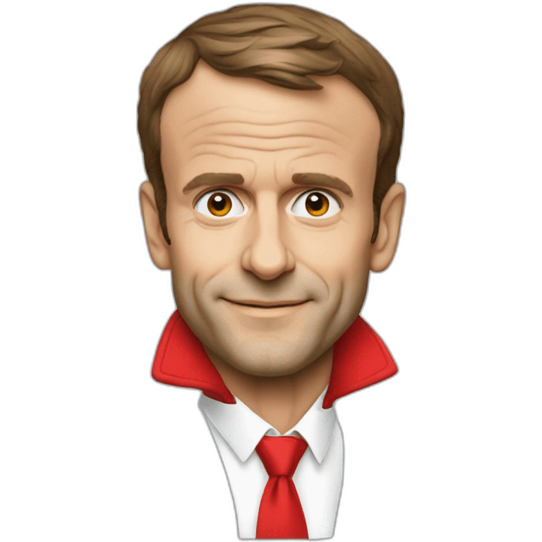 Emmanuel Macron en slip rouge emoji