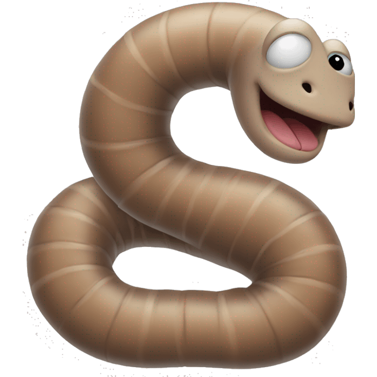 Earth worm with a face  emoji