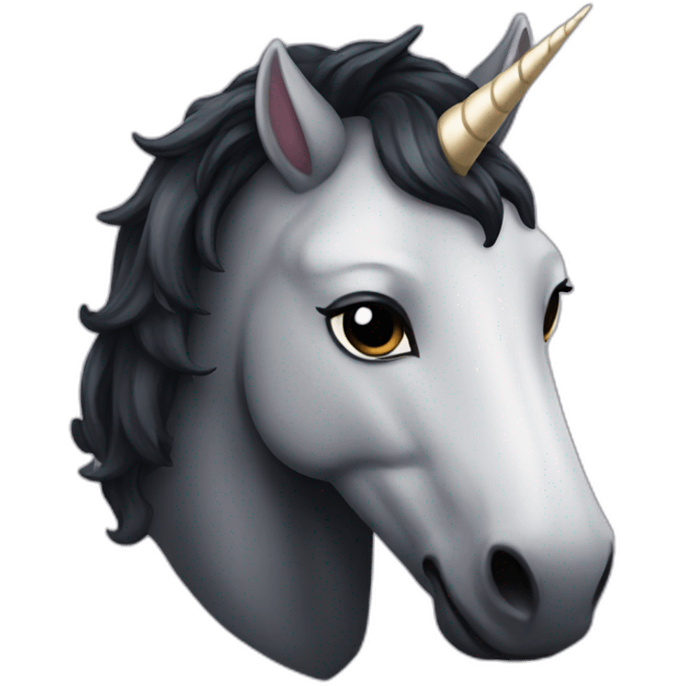 black unicorn emoji