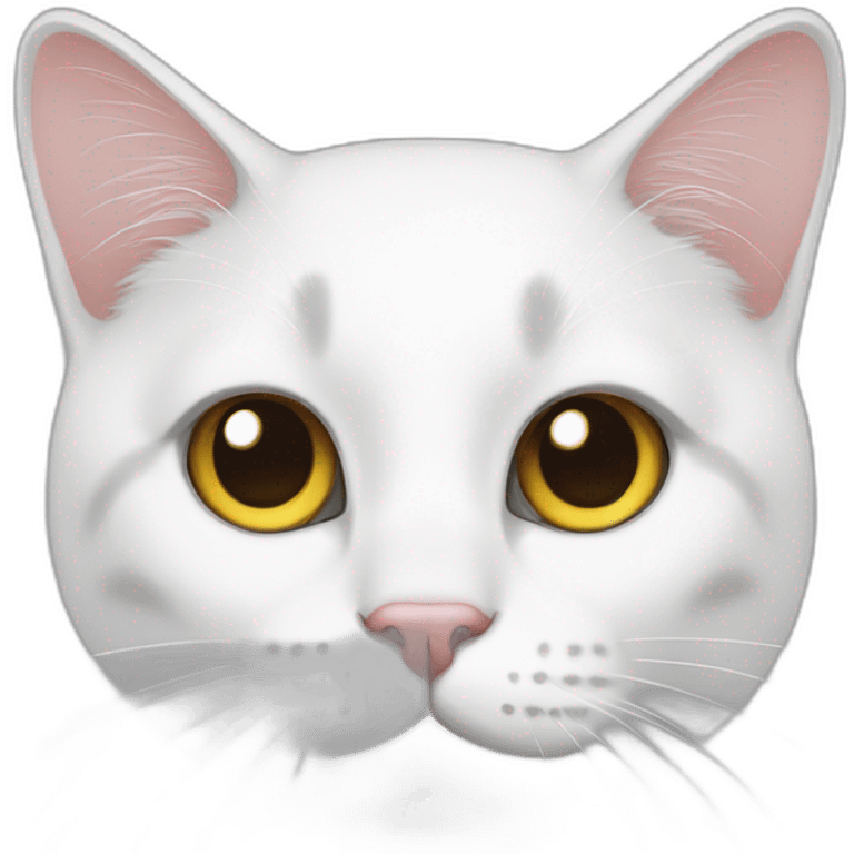 Cat white emoji