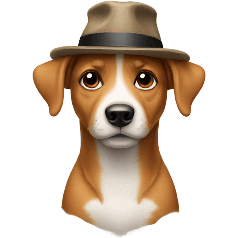 Dog with hat emoji