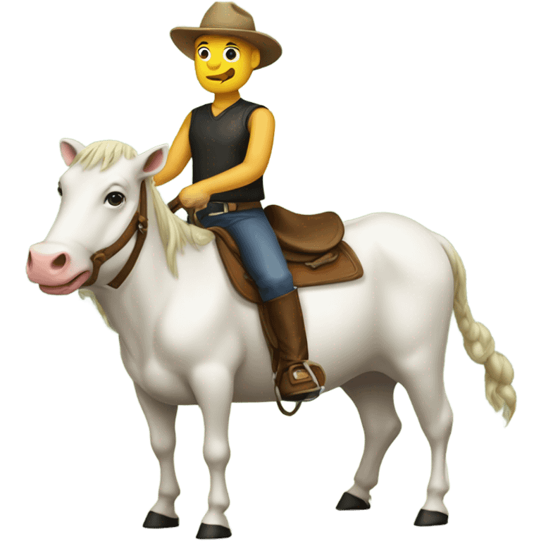 an horse riding moo emoji