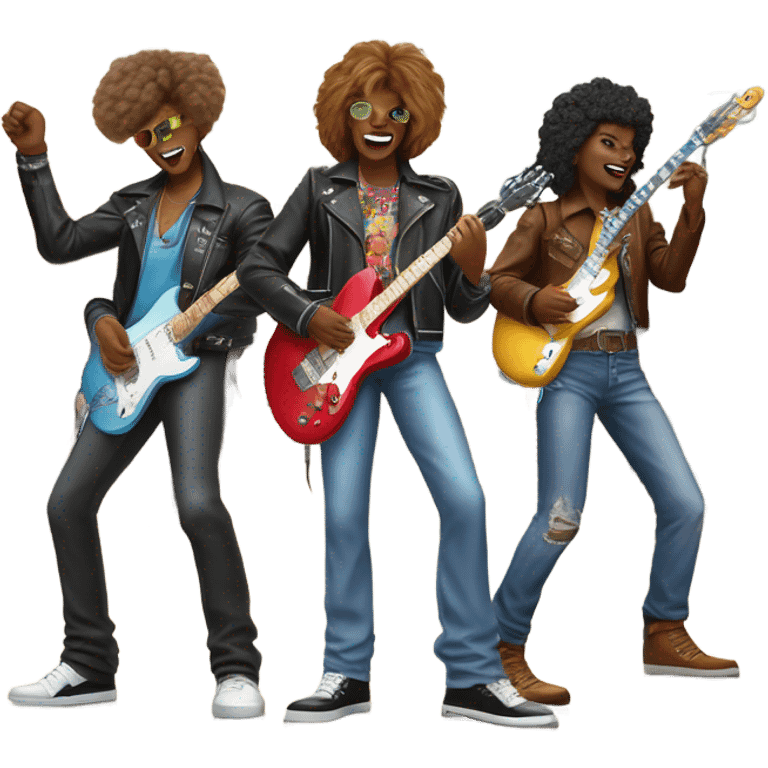 1980s hair band in the mall emoji