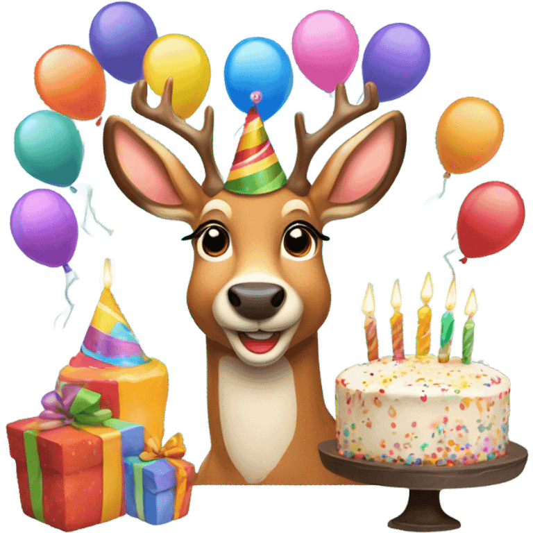 Buck deer happy birthday  emoji