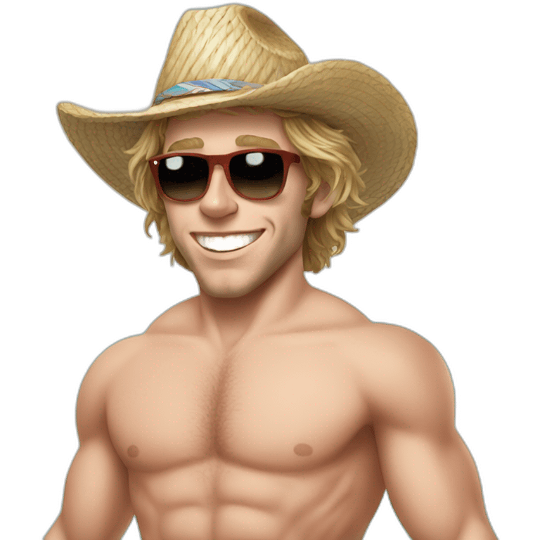 Patrick Kane as a beach bum emoji