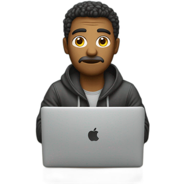 confused developer with a macbook emoji