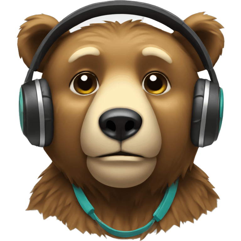 bear with headphones emoji