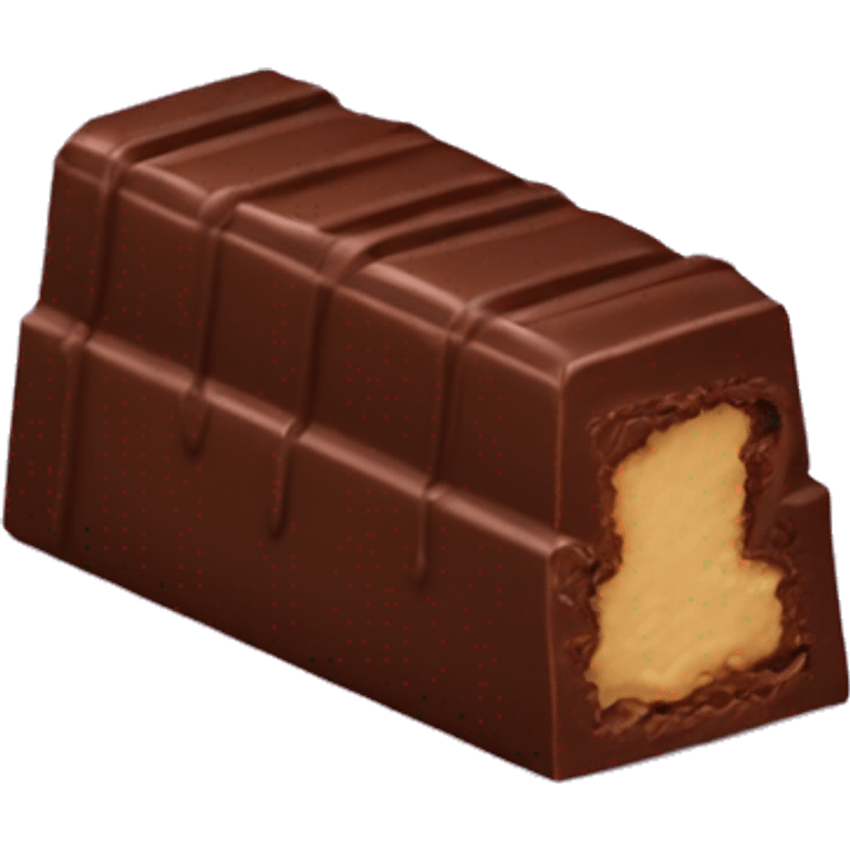 Chocolate bar with a little bite on its left  emoji