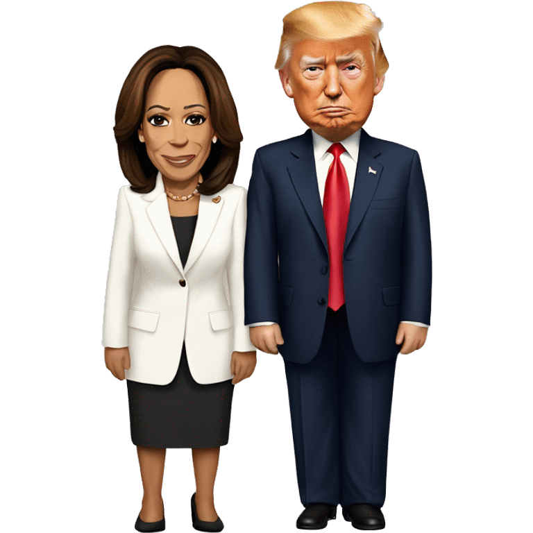 Kamala Harris with Trump emoji